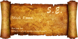 Stul Emma névjegykártya